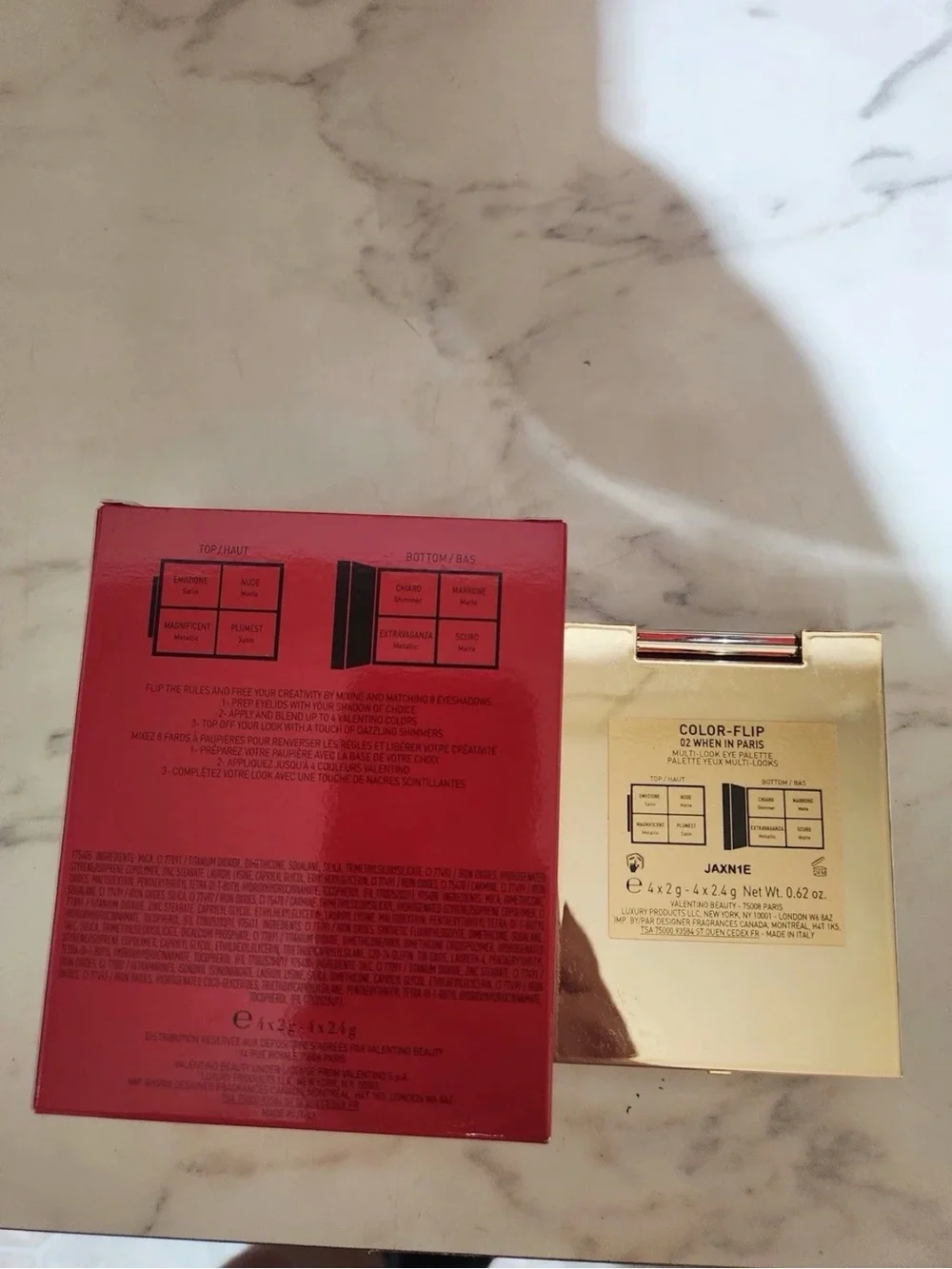Valentino Color-Flip When In Paris Eye Palette Pressed Eyeshadow Mirror 0.62 oz